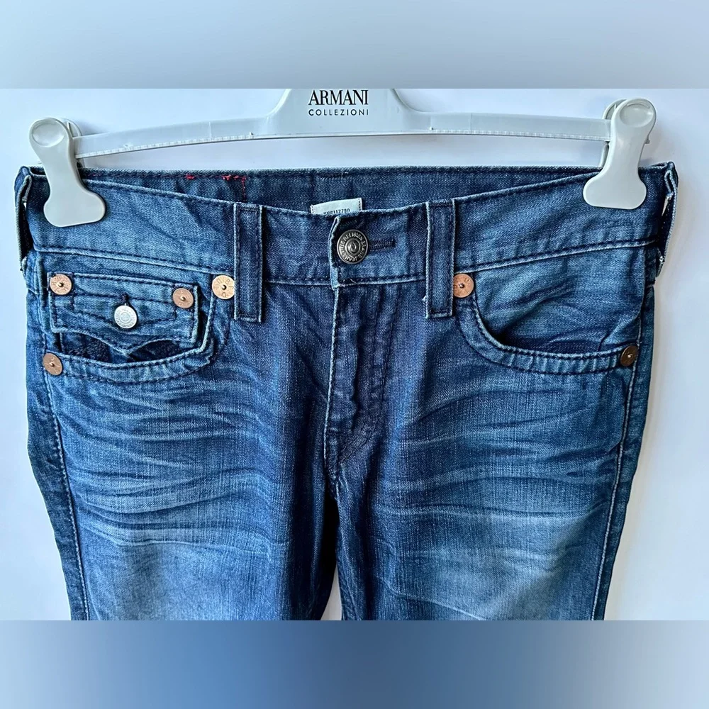 True Religion Ricky Straight Fit Rainbow Jeans, size 31